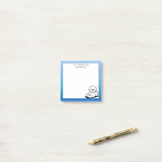 KiniArt Bichon Frise Post-it-Notes Post-it Klebezettel (Auf Schreibtisch)