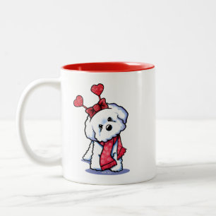 KiniArt Bichon Funkelnd Zweifarbige Tasse