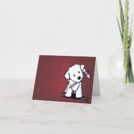 KiniArt Bichon Herz Wings Note Card Feiertagskarte