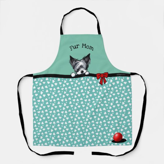 KiniArt Biewer Yorkie All-Over Print Schürze (Vorderseite)