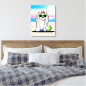 KiniArt Biewer Yorkie Terrier Canvas Print Leinwanddruck (Insitu (Schlafzimmer))