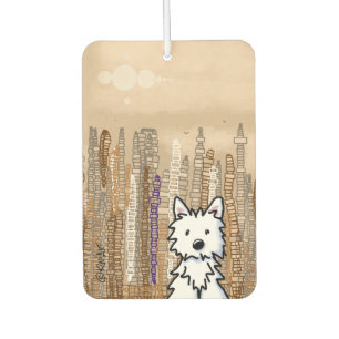 KiniArt Big City Westie Autolufterfrischer