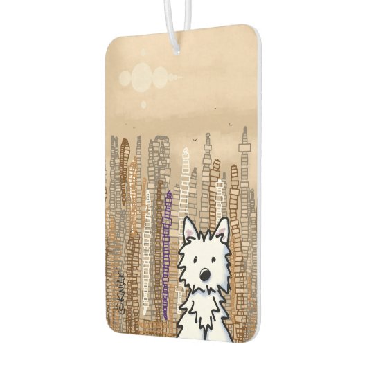 KiniArt Big City Westie Autolufterfrischer (Links)