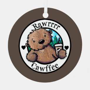 KiniArt Bigfoot-Kaffee-Metallornament Ornament Aus Metall