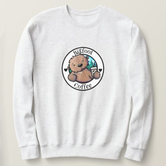 KiniArt Bigfoot-Kaffee Sweatshirt (Design vorne)