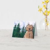 KiniArt Bigfoot Sasquatch Note Card Karte (Gelbe Blume)