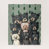 KiniArt Black Bears Puzzle (Vertikal)