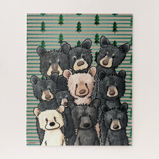 KiniArt Black Bears Puzzle (Vertikal)