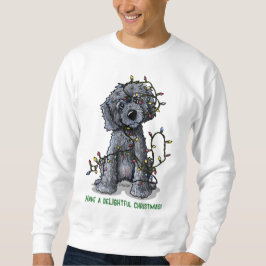KiniArt Black Doodle Wunderbares Weihnachten Sweatshirt