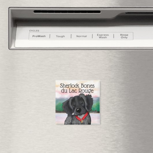 KiniArt Black Roan Brittany Magnet (In Situ (Geschirrspüler))