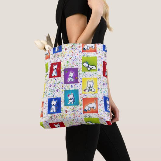 KiniArt Blumenbox Westies Tasche (Von Nahem)