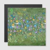 KiniArt Blumengarten Vögel und Schmetterlinge Magnetkarte (Vorne/Hinten)