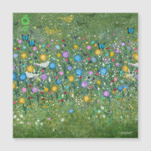 KiniArt Blumengarten Vögel und Schmetterlinge