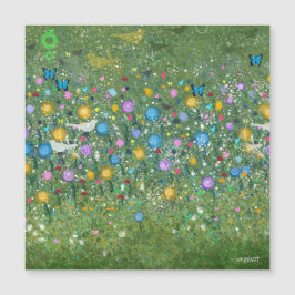 KiniArt Blumengarten Vögel und Schmetterlinge Magnetkarte