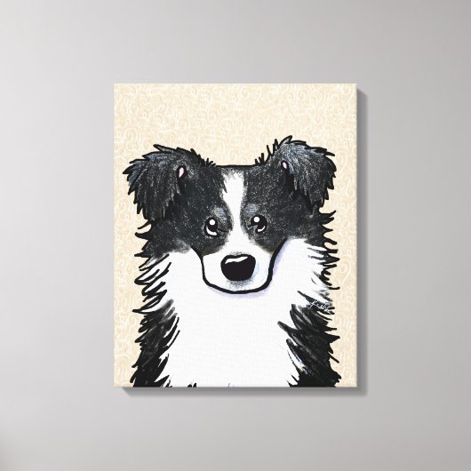 KiniArt Border Collie Canvas Print Leinwanddruck (Vorderseite)
