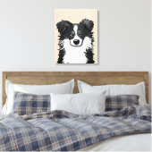 KiniArt Border Collie Canvas Print Leinwanddruck (Insitu (Schlafzimmer))