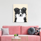 KiniArt Border Collie Canvas Print Leinwanddruck (Insitu (Wohnzimmer))