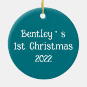 KiniArt Border Terrier Keramik Keramik Ornament (Hinten)