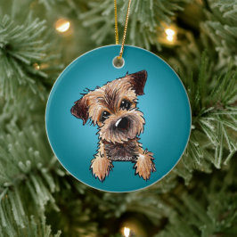 KiniArt Border Terrier Keramik Ornament