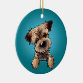 KiniArt Border Terrier Keramik Ornament (Rechts)