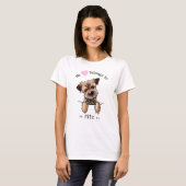 KiniArt Border Terrier MY HEART BELONGS T-Shirt (Vorne ganz)