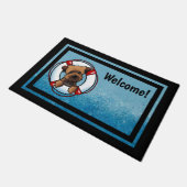 KiniArt Border Terrier Rescue Doormat Fußmatte (Schrägansicht)