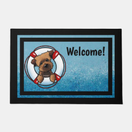 KiniArt Border Terrier Rescue Doormat Fußmatte