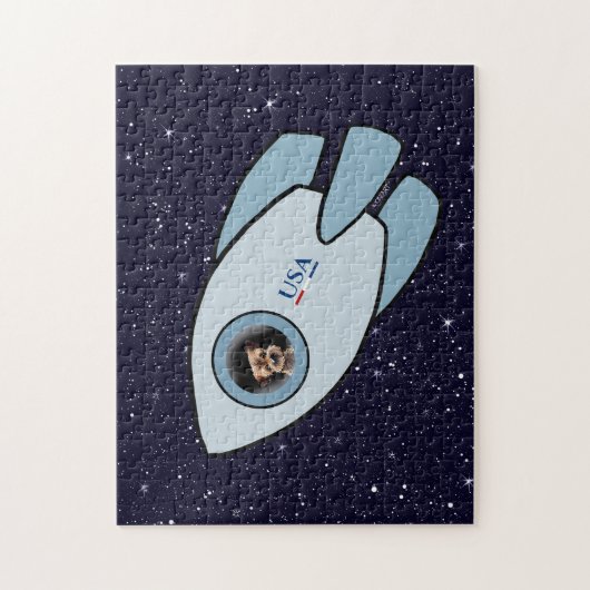 KiniArt Border Terrier Rocket Dog Jigsaw Puzzle (Vertikal)