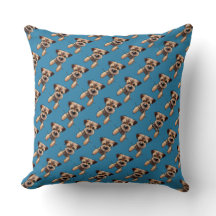 KiniArt Border Terrier Throw Pillow