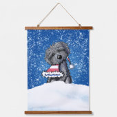 KiniArt Bouvier des Flandres Hanging Tapestry Wandteppich Mit Holzrahmen (Vorderseite)