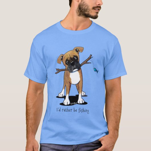 KiniArt Boxer Fishing-T - Shirt (Vorderseite)