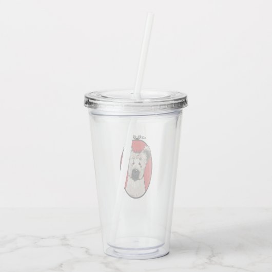 KiniArt Briard Acryltrinkbecher (Rückseite)