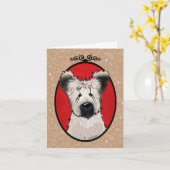 KiniArt Briard Card Karte (Gelbe Blume)