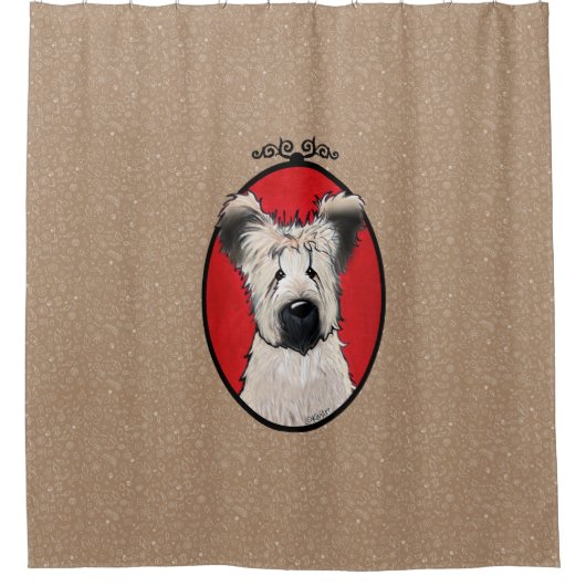 KiniArt Briard Duschvorhang (Vorderseite)
