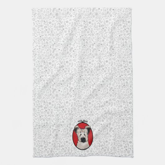 KiniArt Briard Geschirrtuch (Vertikal)