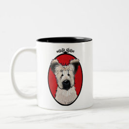 KiniArt Briard Zwei-Tone-Kaffee-Tasse Zweifarbige Tasse