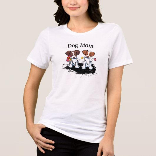 KiniArt Brittany dog Tri-Blend Shirt (Vorderseite)