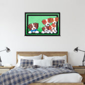 KiniArt Brittany Dogs Art Leinwanddruck (Insitu (Schlafzimmer))