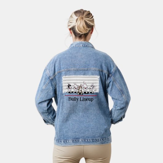 KiniArt Bully Lineup Bull Terrier Jeansjacke (Modell)