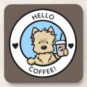 KiniArt Cairn Coffee Lover Hard plastic Untersetze Getränkeuntersetzer (Vorderseite)