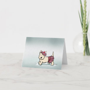 KiniArt Cairn Rainy Day Grußkarte