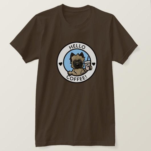 KiniArt Cairn Terrier Coffee T - Shirt (Design vorne)