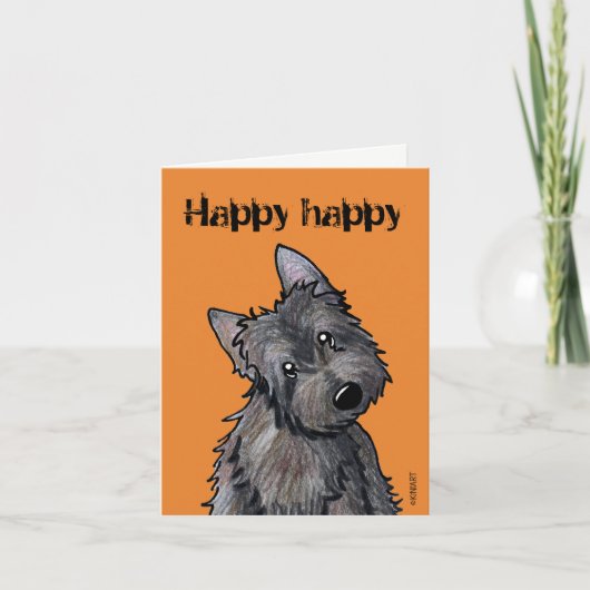 KiniArt Cairn Terrier Halloween Card Karte (Vorderseite)