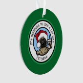 KiniArt Cairn Terrier Kaffee Weihnachten Ornament (Vorderseite)