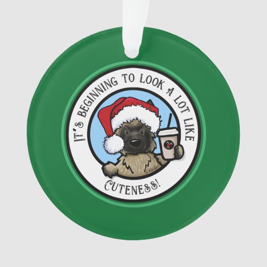 KiniArt Cairn Terrier Kaffee Weihnachten Ornament (Vorderseite)