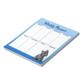 KiniArt Cairn Terrier Weekly Planer Notepad Notizblock (Rotiert)