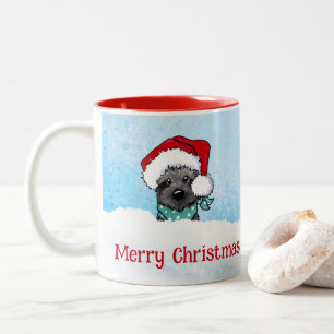 KiniArt Cairn Terrier Weihnachten Zweifarbige Tasse