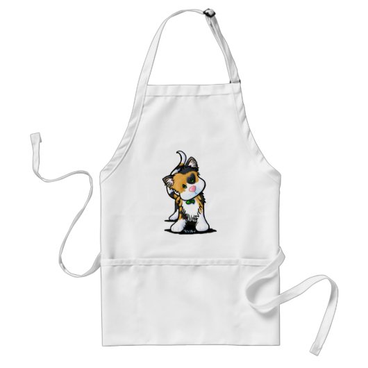 KiniArt Calico Kitten Erwachsene Schürze (Vorne)