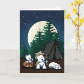 KiniArt Camping Westies Karte (Gelbe Blume)