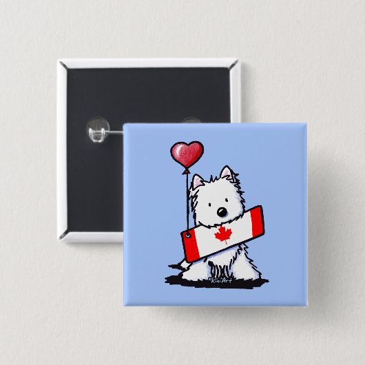 KiniArt Canadian Westie Button (Vorne & Hinten)